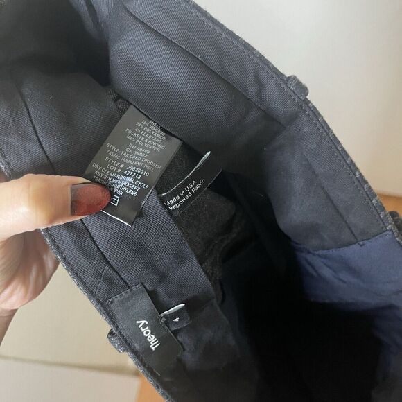 THEORY Gray Houndstooth hound knit twill tailored trouser pants size US 4 - Picture 6 of 6